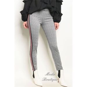 FRANKIE PLAID PULL-ON SKINNY PANTS
